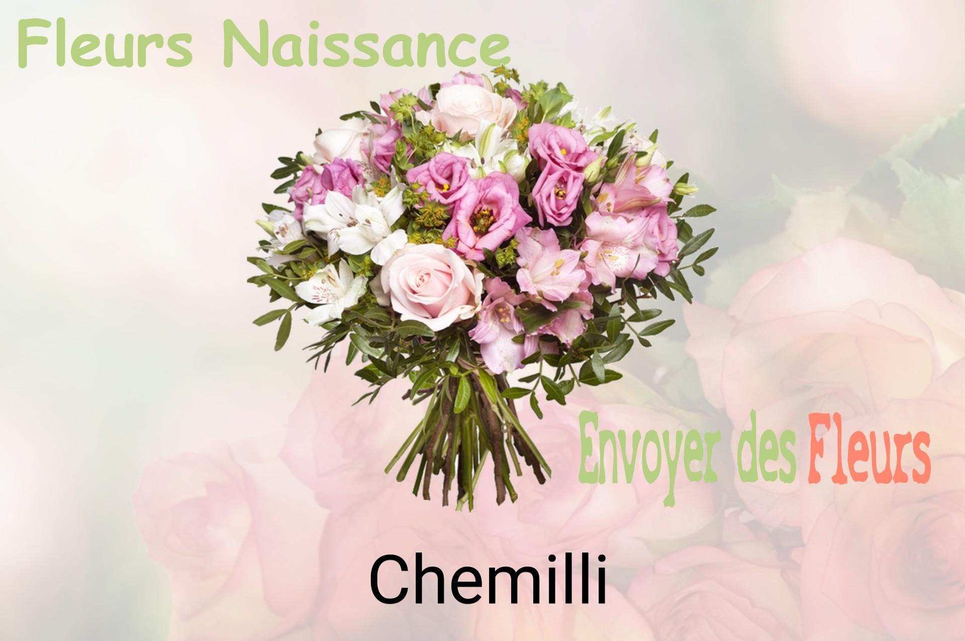 Bouquet de fleurs de naissance livré à Chemilli